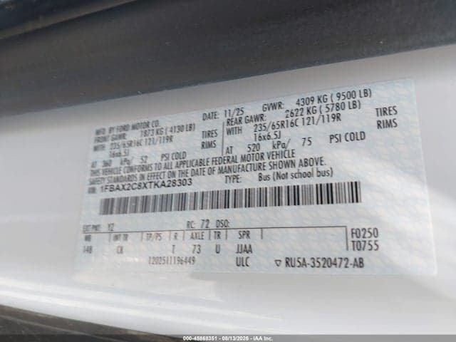2026 FORD TRANSIT-350 PASSENGER VAN XLT 9
