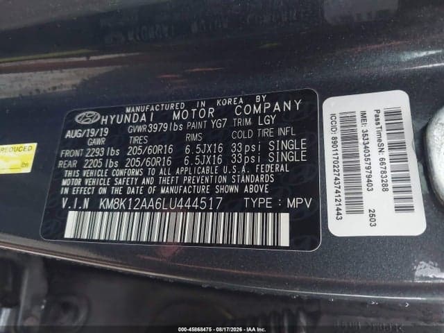 2020 HYUNDAI KONA SE 9