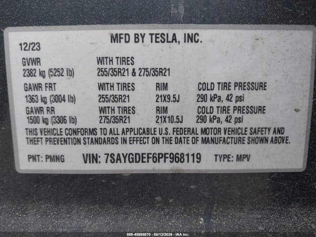 2023 TESLA MODEL Y PERFORMANCE DUAL MOTOR ALL-WHEEL DRIVE 9