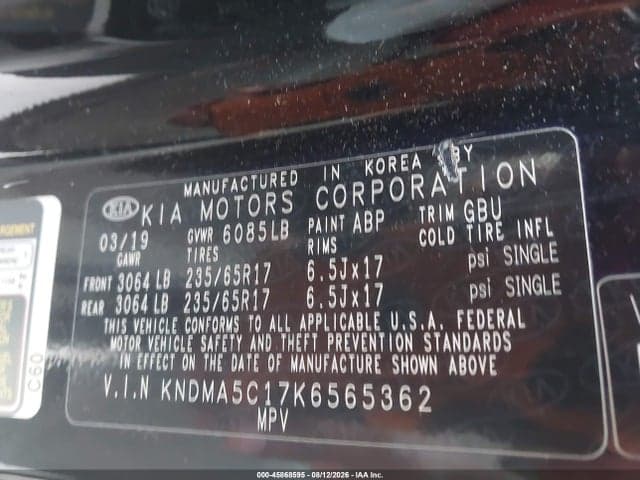 2019 KIA SEDONA L 9