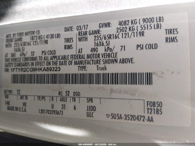 2017 FORD TRANSIT-250 9