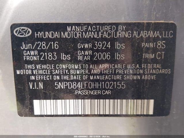 2017 HYUNDAI ELANTRA LIMITED 9