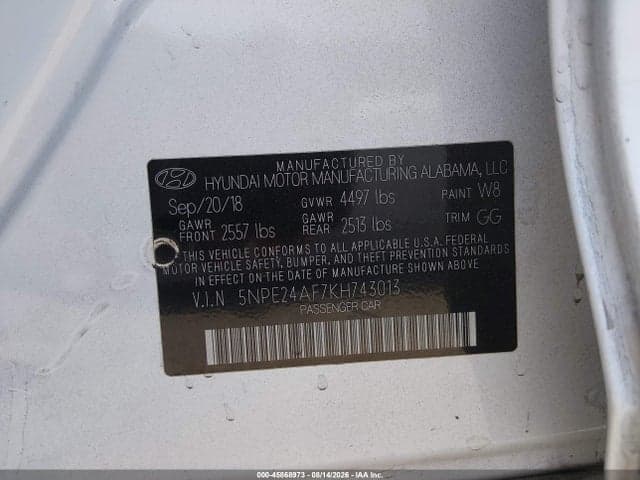 2019 HYUNDAI SONATA SE 9