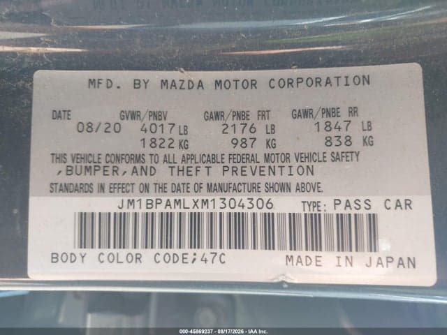 2021 MAZDA 3 HATCHBACK PREMIUM PREMIUM 9