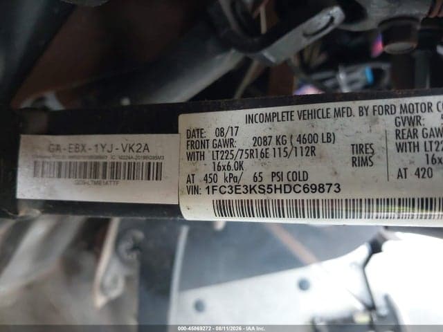 2017 FORD E-350 STRIPPED 9