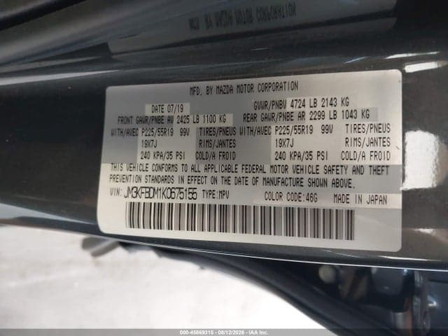 2019 MAZDA CX-5 GRAND TOURING 9