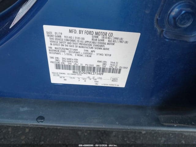 2019 FORD ECOSPORT TITANIUM 9