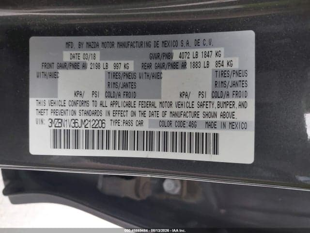 2018 MAZDA MAZDA3 TOURING 9