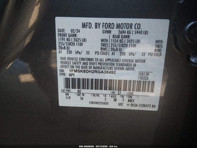 2024 FORD EXPLORER XLT 9