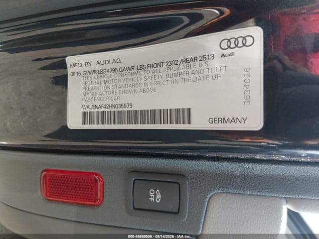 2017 AUDI A4 PREMIUM PLUS 9
