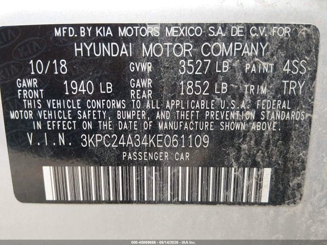 2019 HYUNDAI ACCENT SE 9