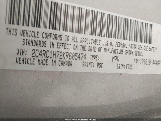 2019 CHRYSLER PACIFICA HYBRID TOURING PLUS 9