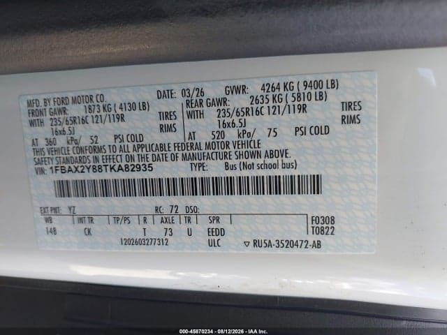 2026 FORD TRANSIT-350 PASSENGER VAN XLT 9