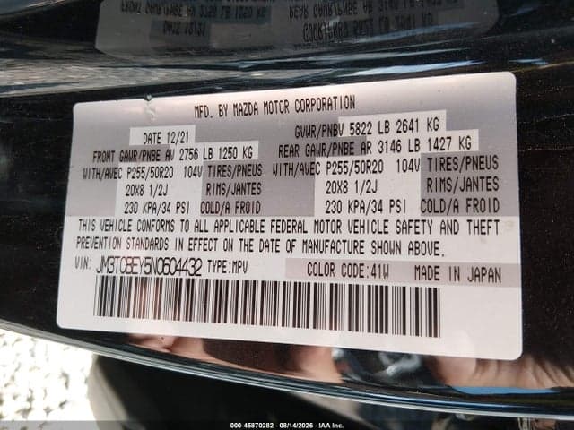 2022 MAZDA CX-9 SIGNATURE 9