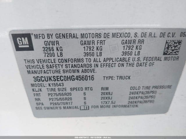 2017 CHEVROLET SILVERADO 1500 LTZ 9