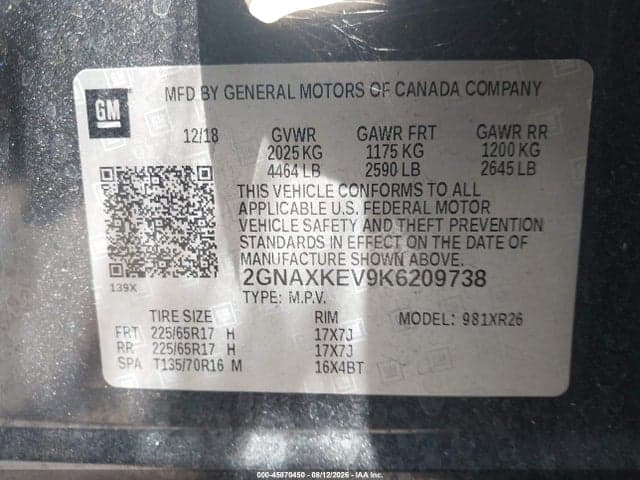 2019 CHEVROLET EQUINOX LT 4