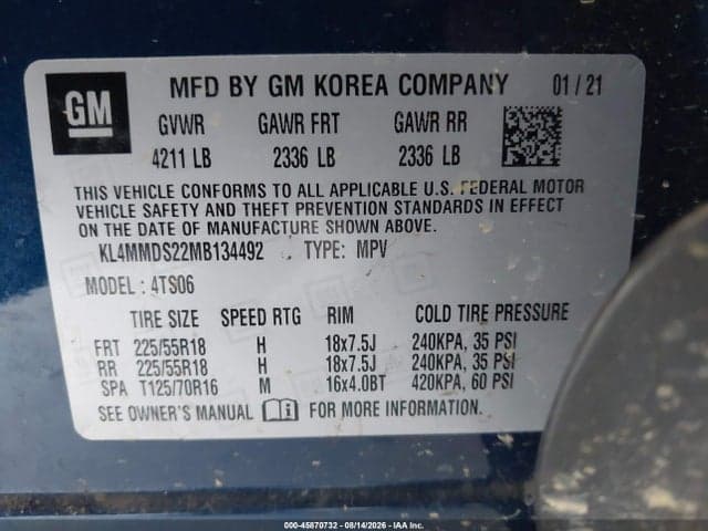 2021 BUICK ENCORE GX FWD SELECT 9