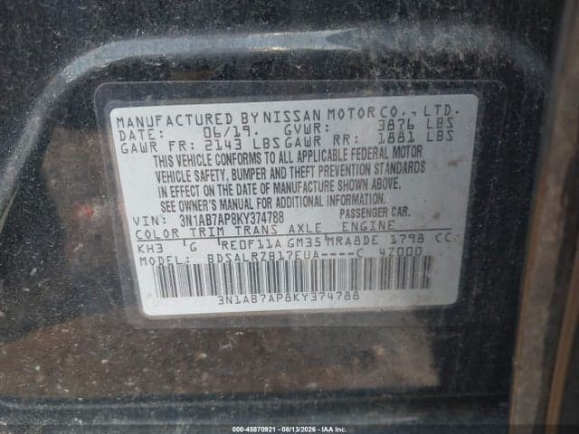 2019 NISSAN SENTRA SR 9