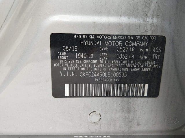 2020 HYUNDAI ACCENT SEL 9