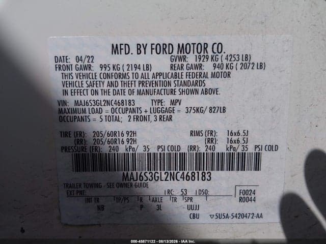 2022 FORD ECOSPORT SE 9