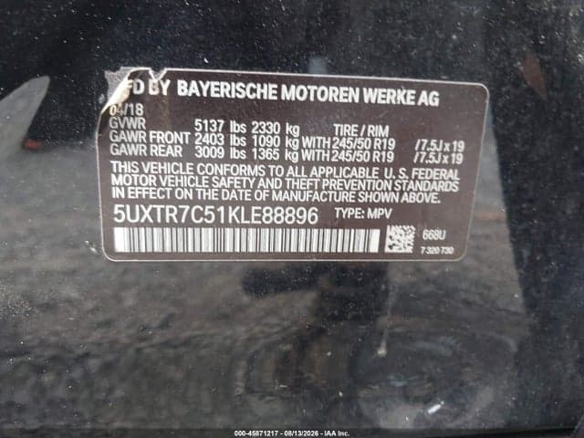 2019 BMW X3 SDRIVE30I 9