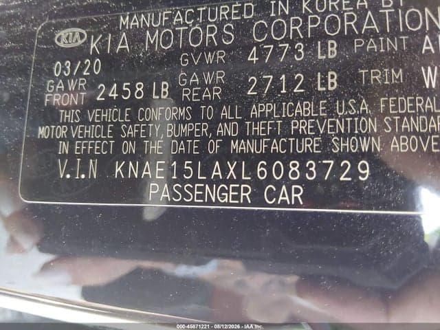 2020 KIA STINGER GT-LINE 9