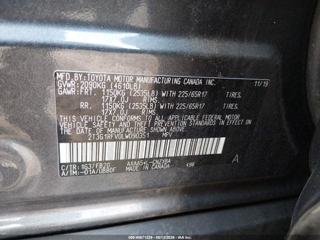 2020 TOYOTA RAV4 LE 9