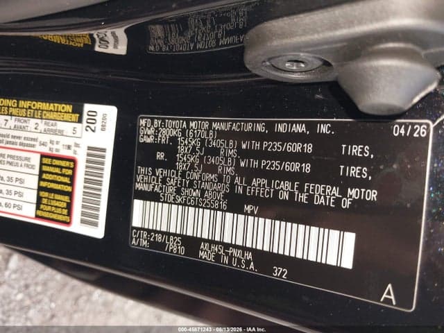 2026 TOYOTA SIENNA PLATINUM 9