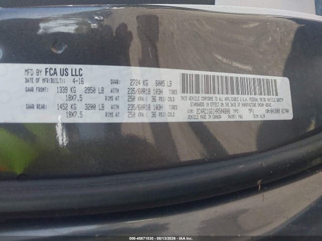 2017 CHRYSLER PACIFICA LIMITED 9
