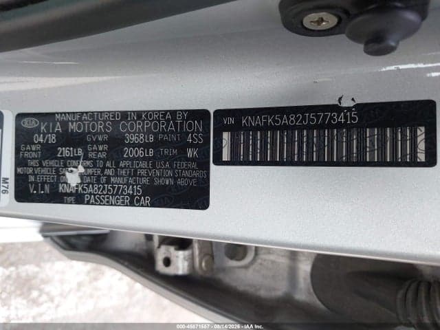 2018 KIA FORTE LX 9