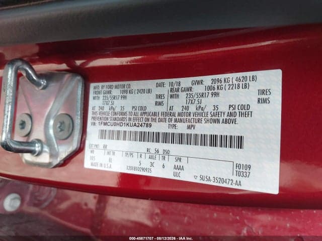 2019 FORD ESCAPE SEL 9