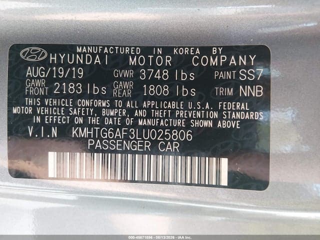 2020 HYUNDAI VELOSTER 2.0 9
