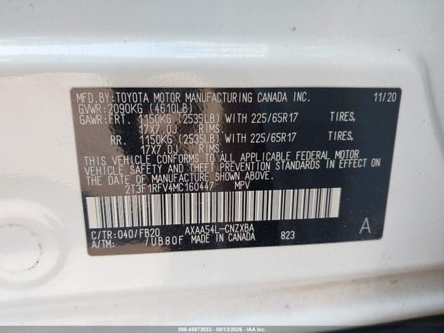 2021 TOYOTA RAV4 LE 9