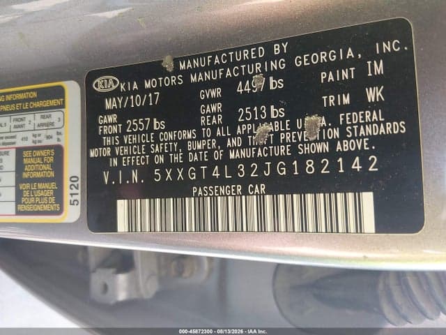2018 KIA OPTIMA LX 9