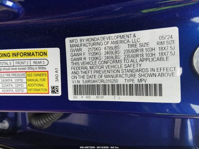 2024 HONDA CR-V EX-L AWD 9