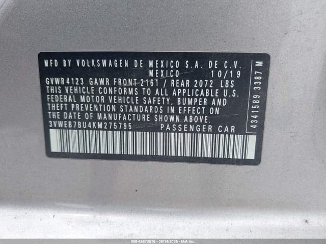 2019 VOLKSWAGEN JETTA 1.4T SEL 9