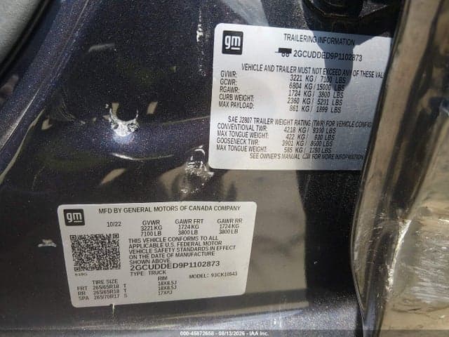 2023 CHEVROLET SILVERADO 1500 4WD STANDARD BED LT 9