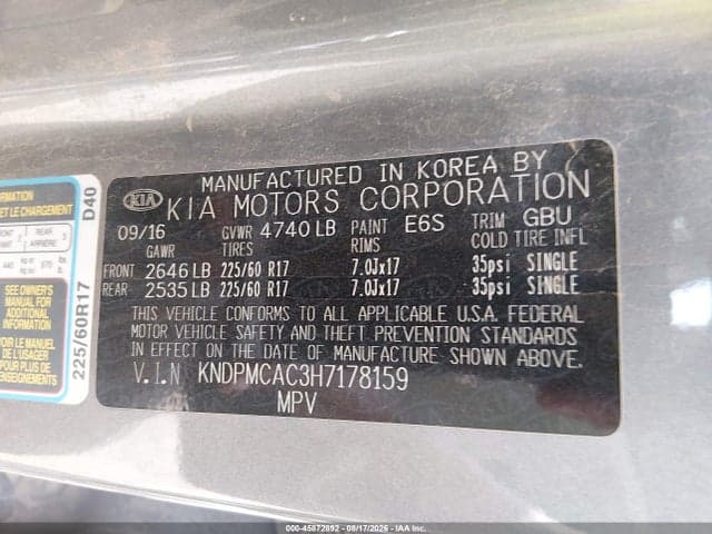 2017 KIA SPORTAGE LX 9