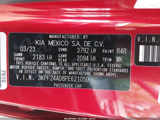 2023 KIA FORTE LXS 9