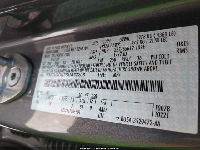 2025 FORD ESCAPE ACTIVE 9