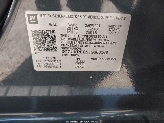 2018 CHEVROLET SILVERADO 1500 2LT 9