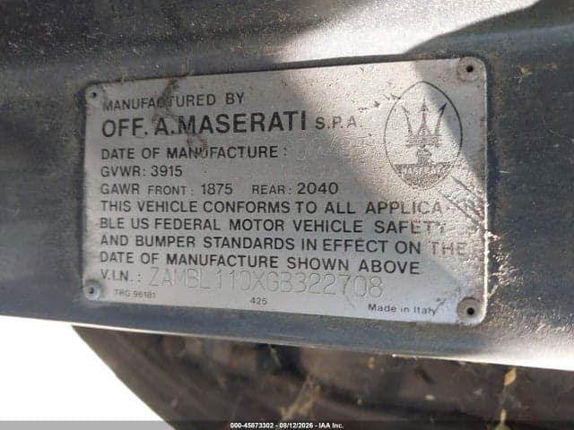 1986 MASERATI 425 9