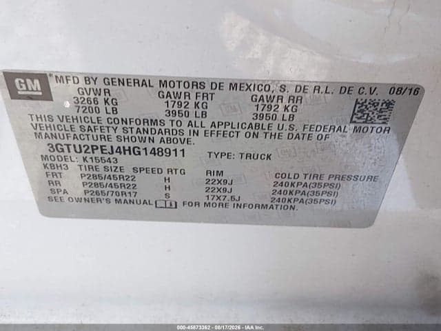 2017 GMC SIERRA 1500 DENALI 9