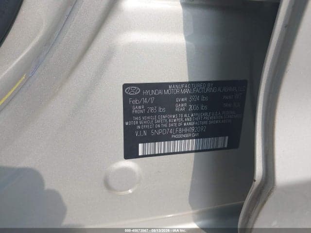 2017 HYUNDAI ELANTRA SE 9