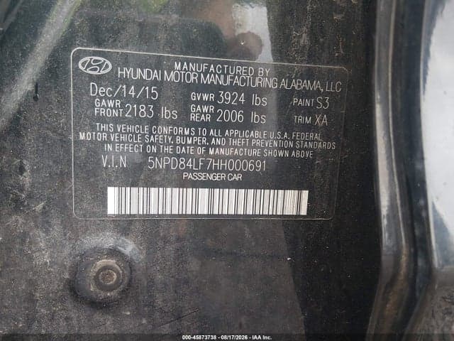 2017 HYUNDAI ELANTRA SE 9