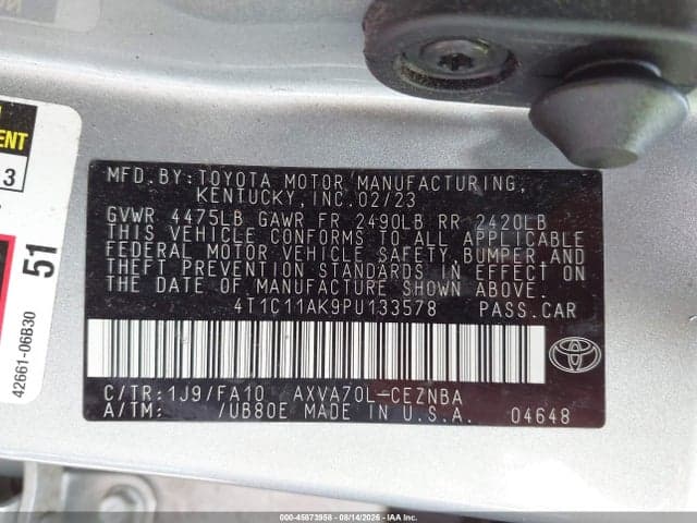 2023 TOYOTA CAMRY LE 9