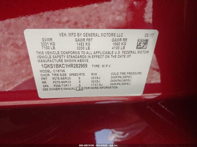2017 GMC YUKON SLT 9