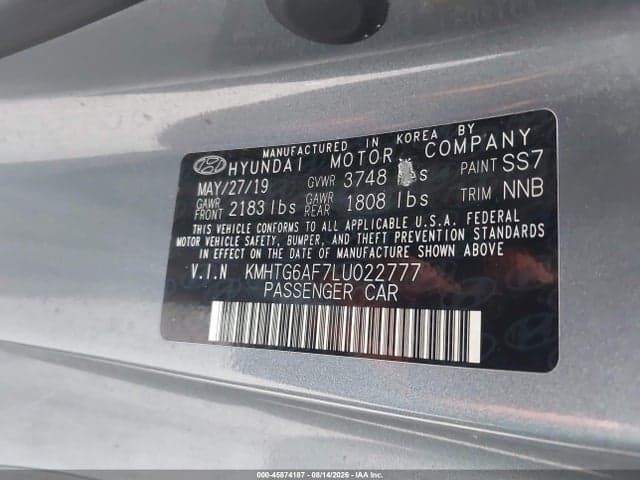 2020 HYUNDAI VELOSTER 2.0 9