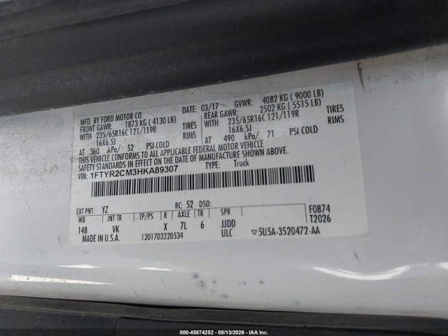 2017 FORD TRANSIT-250 9