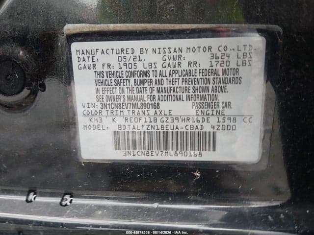 2021 NISSAN VERSA SV 9